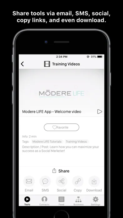 ภาพหน้าจอของ Modere LIFE